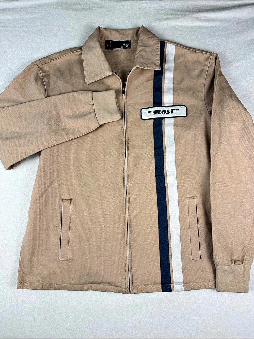 Lost 100% Cotton Jacket Color Block Cotton Jacket Size Large Like New
